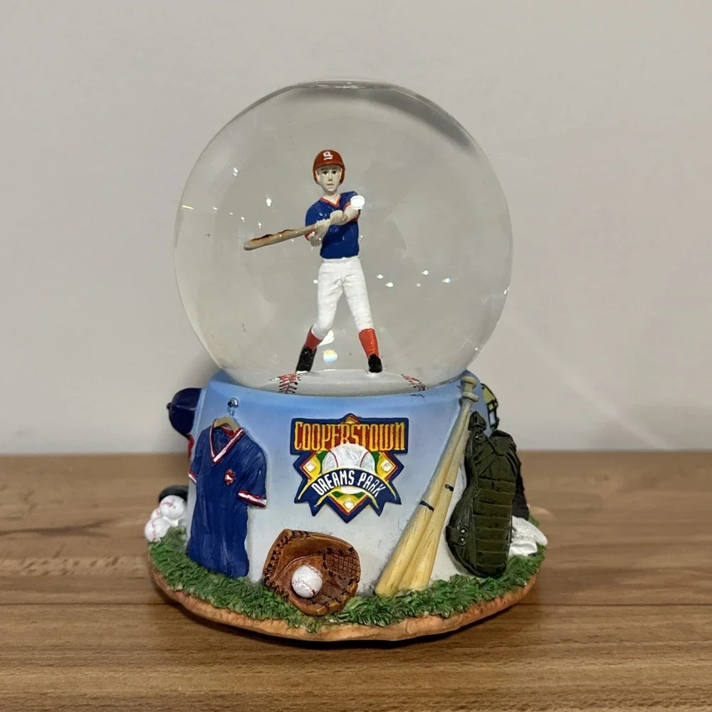 Cooperstown Dreams Park Little League Baseball Snow Globe Take Me Out Ballgame